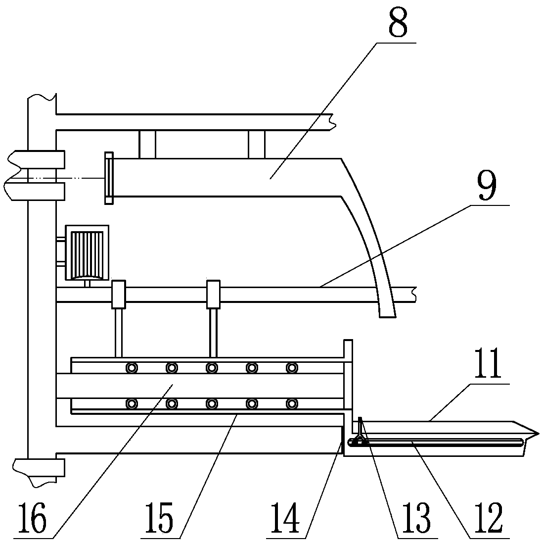 Automatic building device for circulating fluidized bed boiler hearth refractory bricks