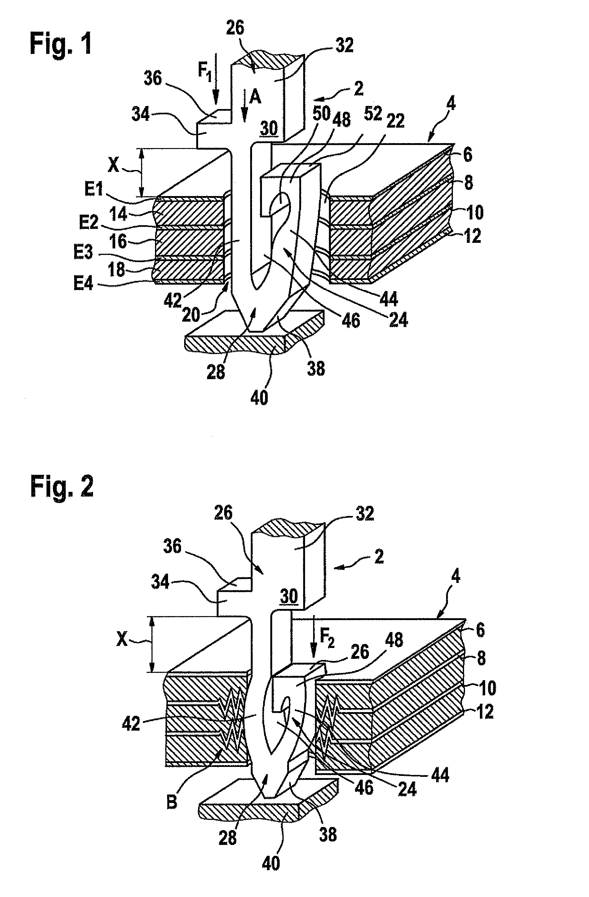 Pin for insertion into a receiving opening in a printed circuit board and method for inserting a pin into a receiving opening in a printed circuit board