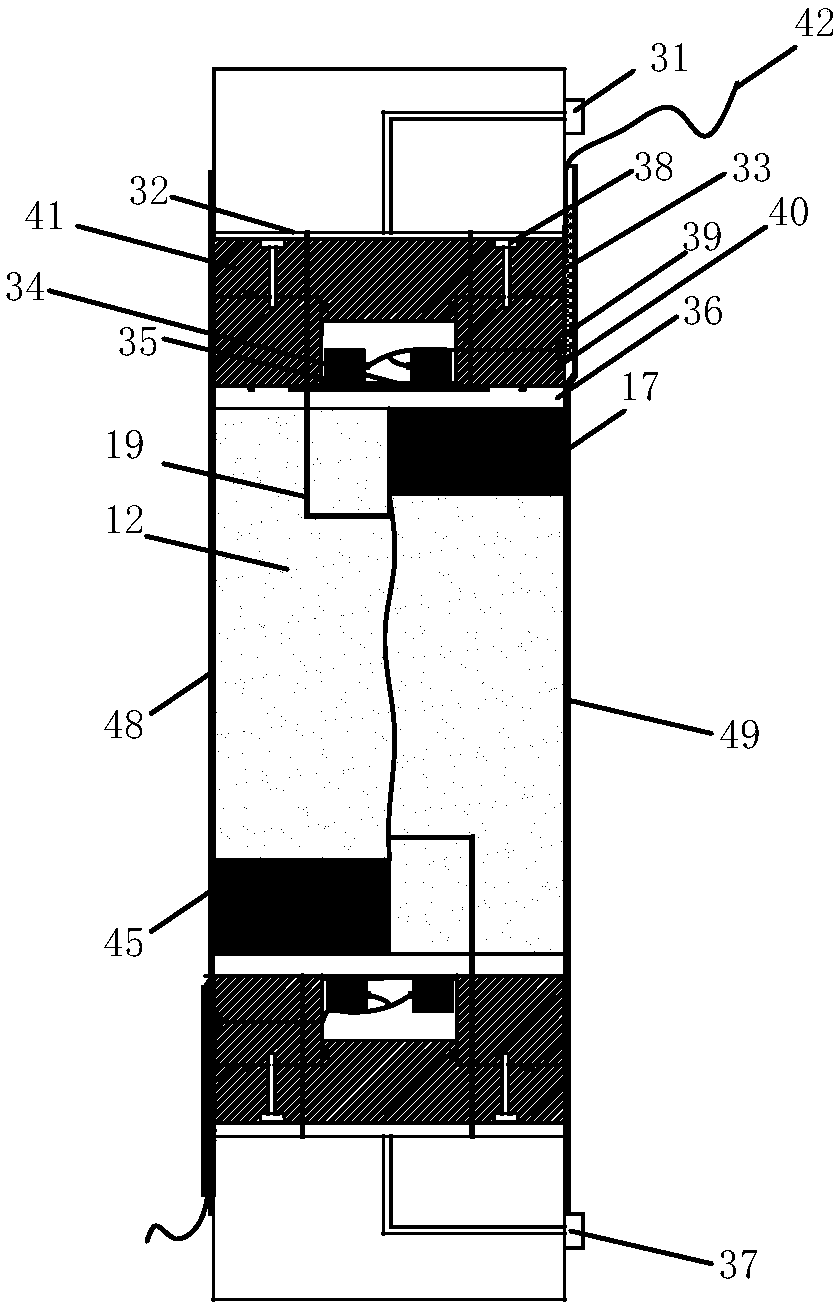 Direct shear-seepage test device and test method for single fracture rock specimen under hydrostatic pressure condition