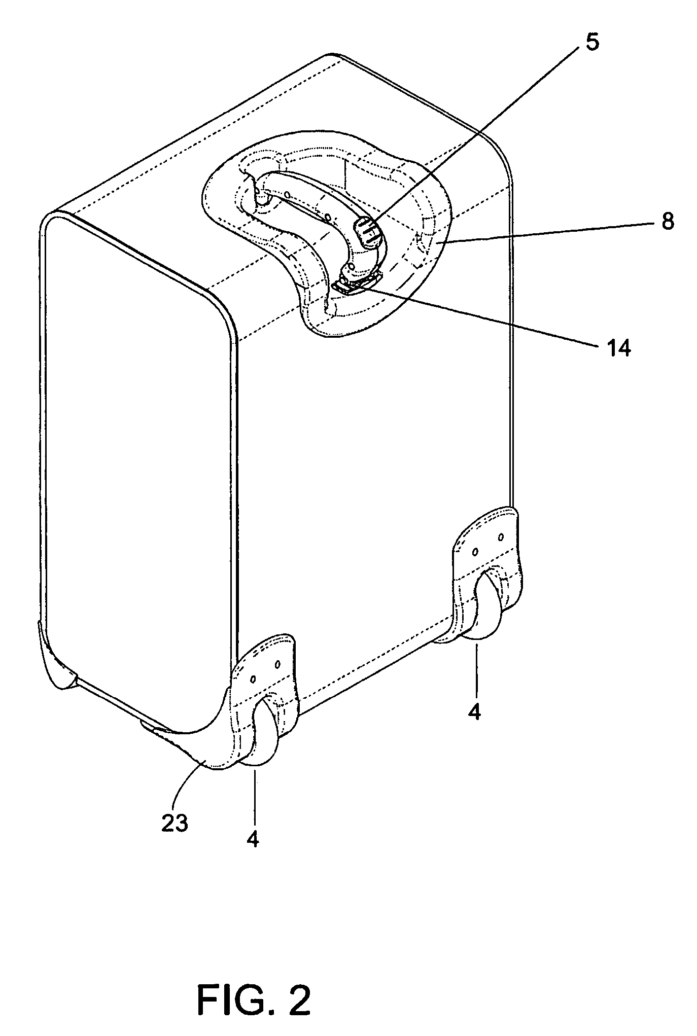 Handle apparatus with cantilevered handle grip for luggage case