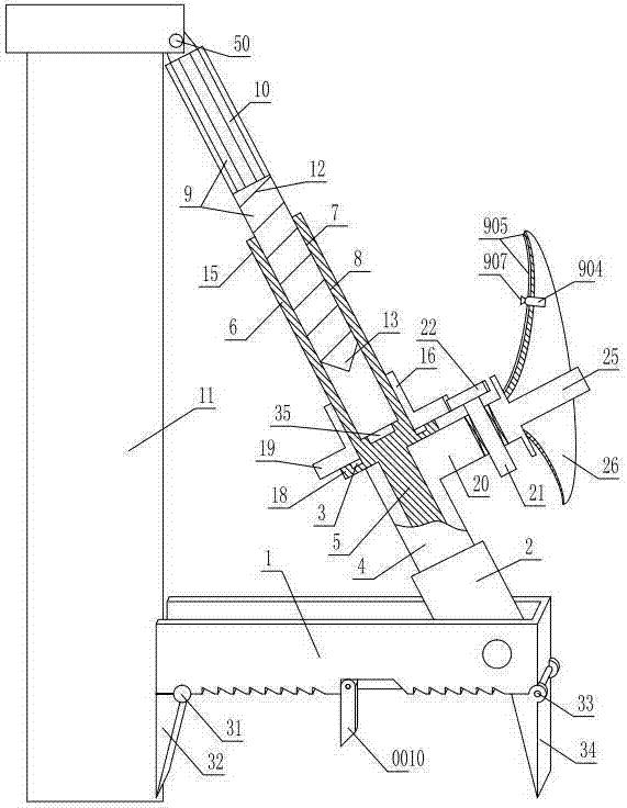 Multifunctional telegraph-pole uprightness-detecting and centering device