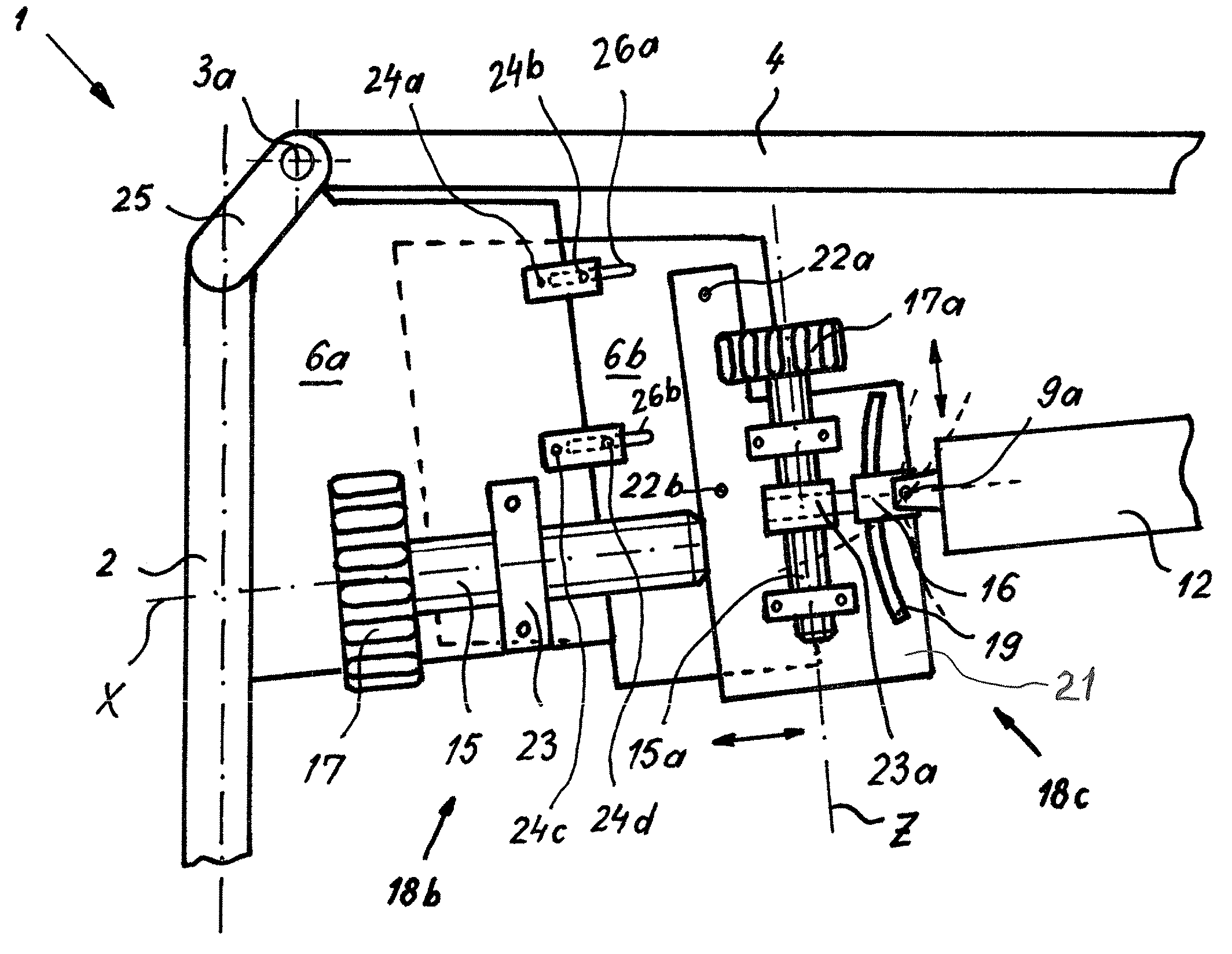Stand, in particular for surgical microscopes, having an energy storage element