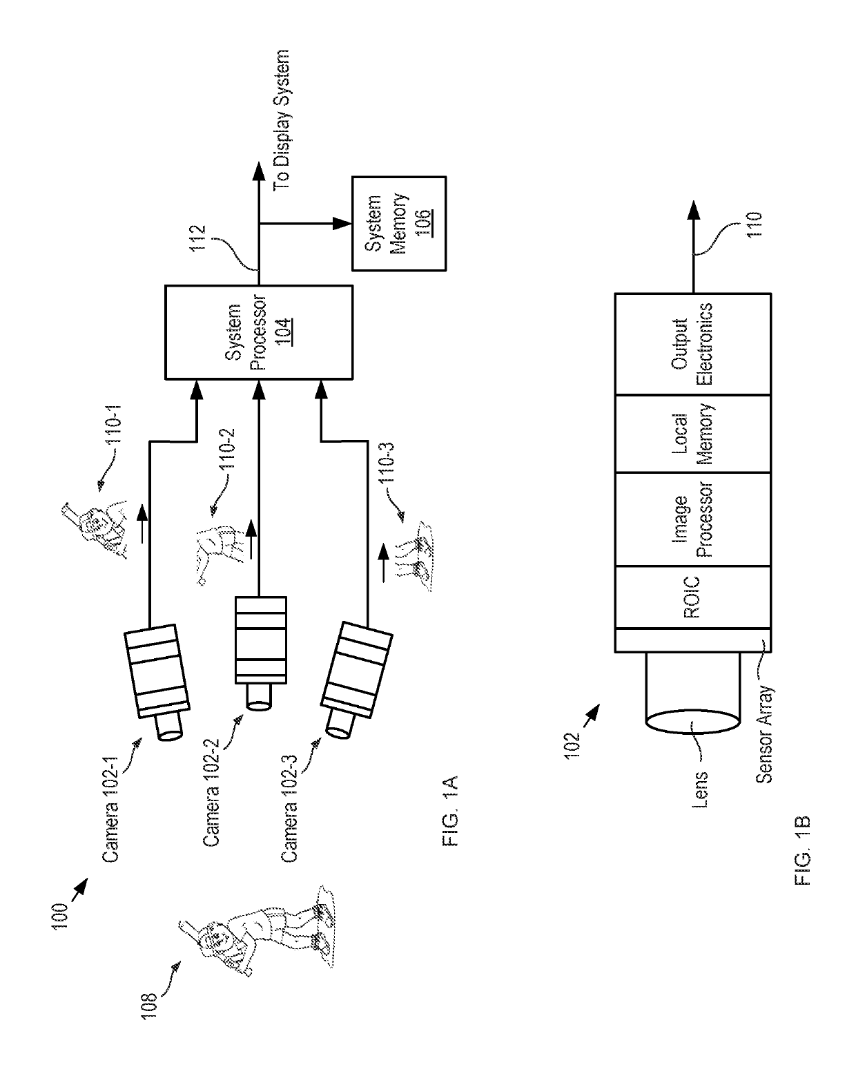 Multi-array camera imaging system and method therefor