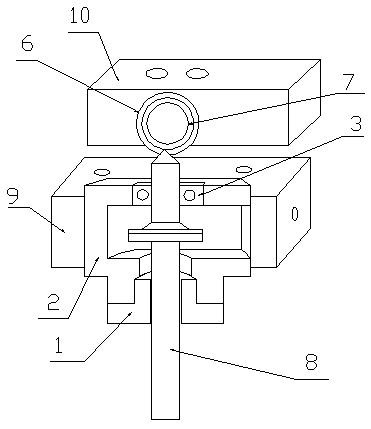 Projection welding device and welding method for flying ring of vibration absorber