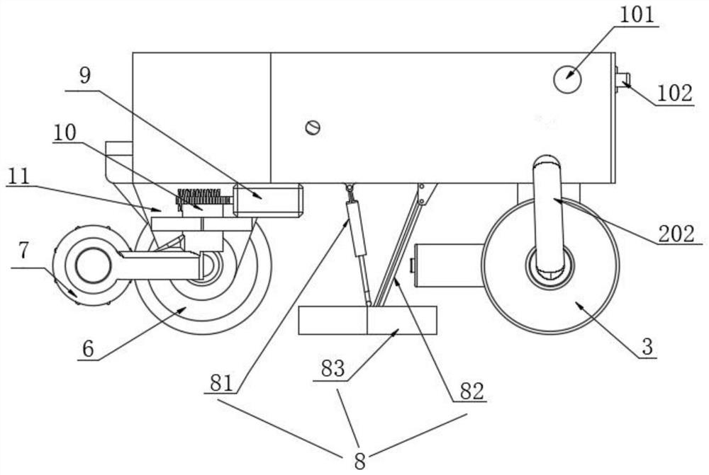 Retarding type mopping robot