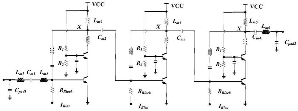 A working frequency approaches f  <sub>t</sub> /2 broadband amplifier