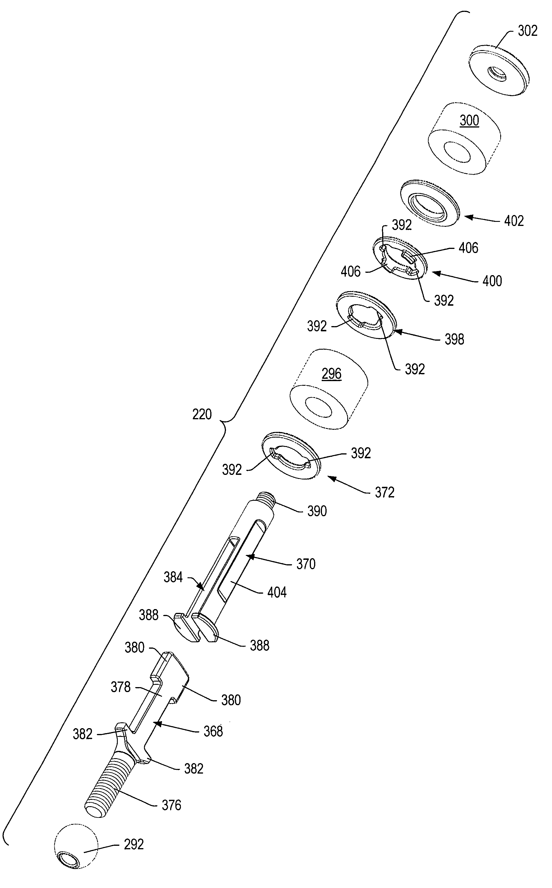 Dampener system for a posterior stabilization system with a fixed length elongated member
