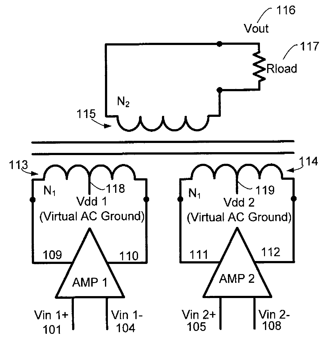 Systems and methods for power amplifiers with voltage boosting multi-primary transformers