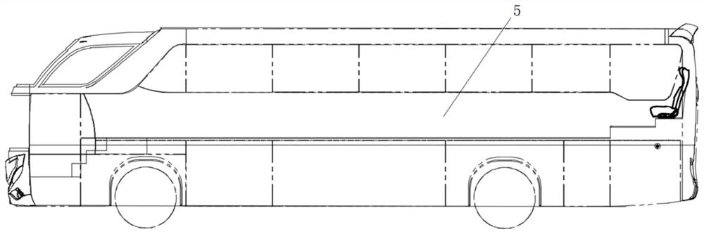 Novel passenger car body tensioning skin lifting device