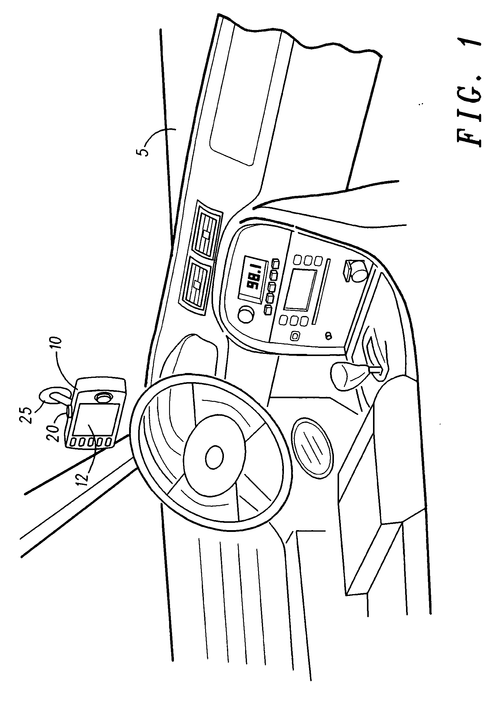 Method and device for determining a location and orientation of a device in a vehicle