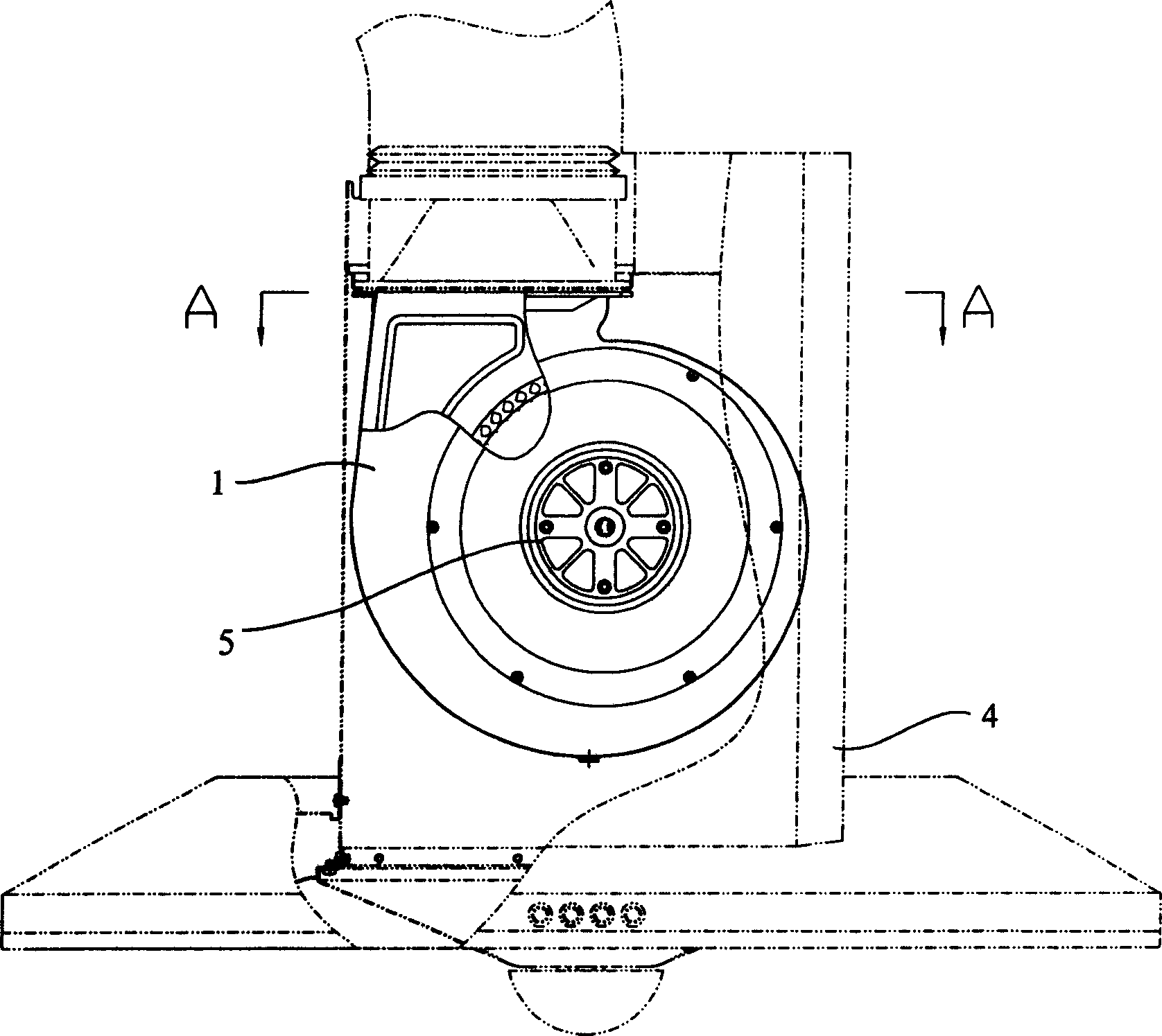 Fan volute structure with air inlets on double sides for European-style smoke exhaust ventilator