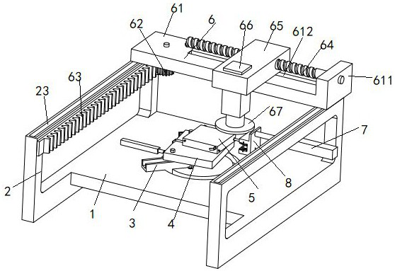 Linkage dustproof plate arc edge and flat edge integrated grinding device