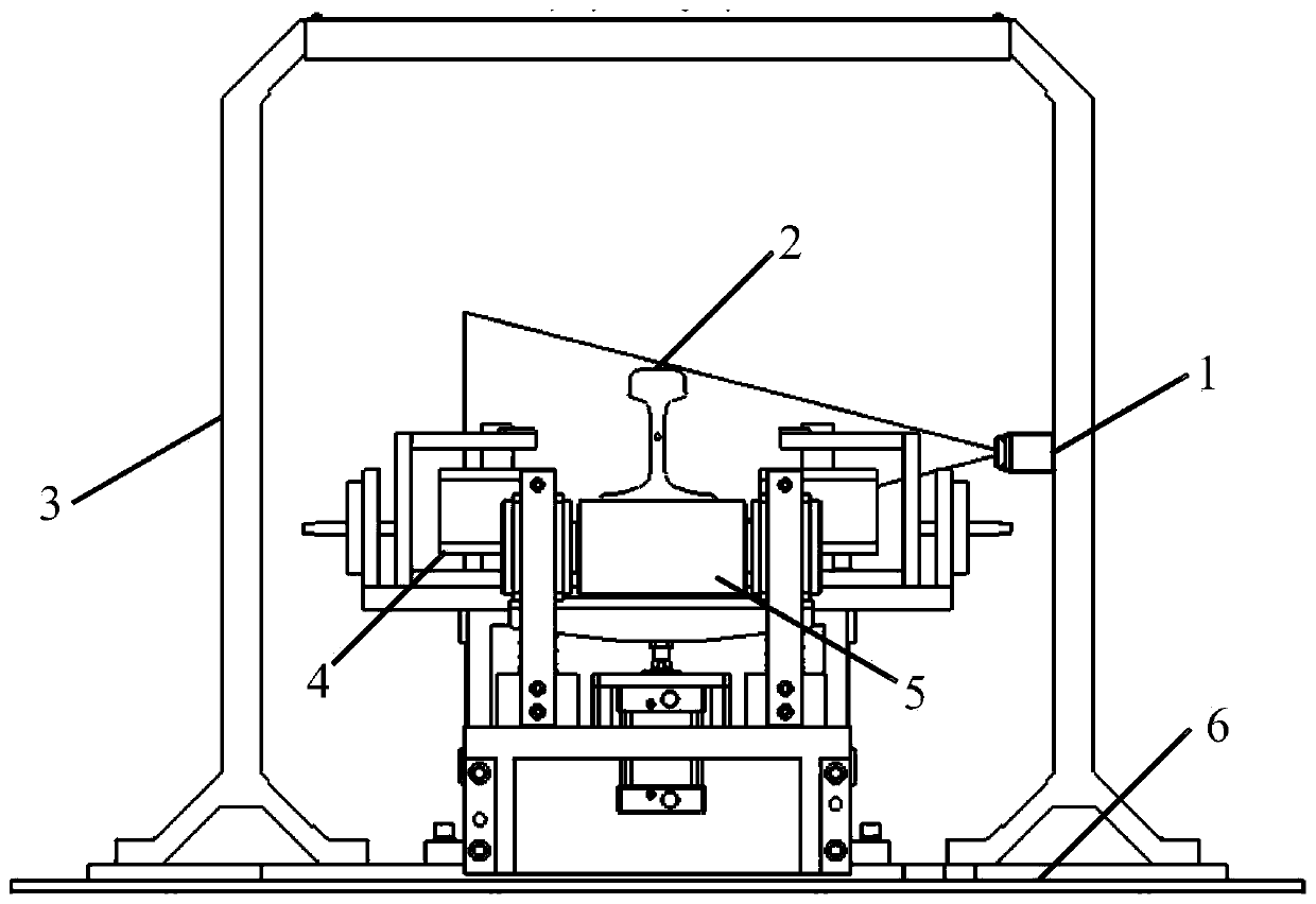 Device and method for extracting steel rail impressed characters under working condition