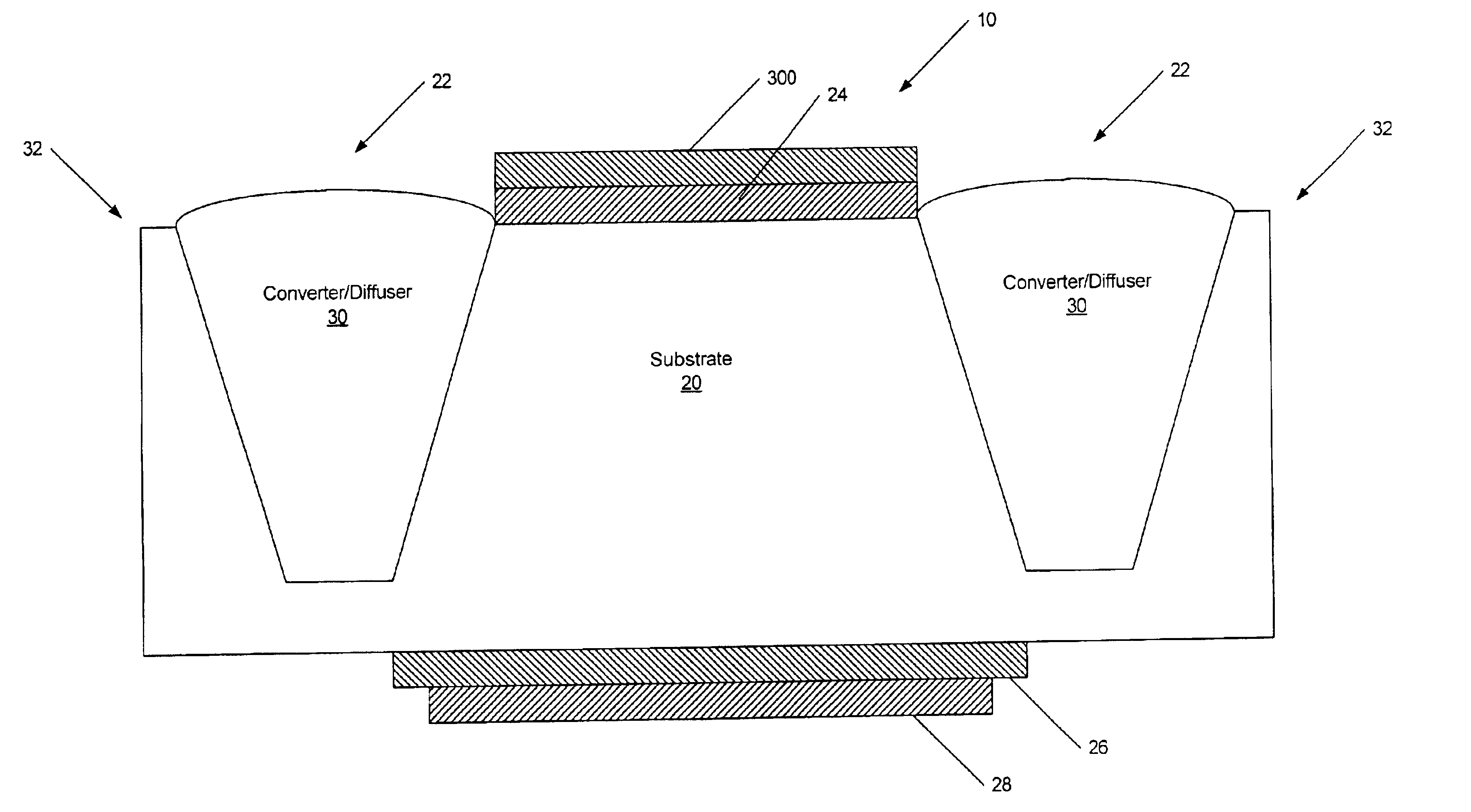 Light emitting devices for light conversion and methods and semiconductor chips for fabricating the same