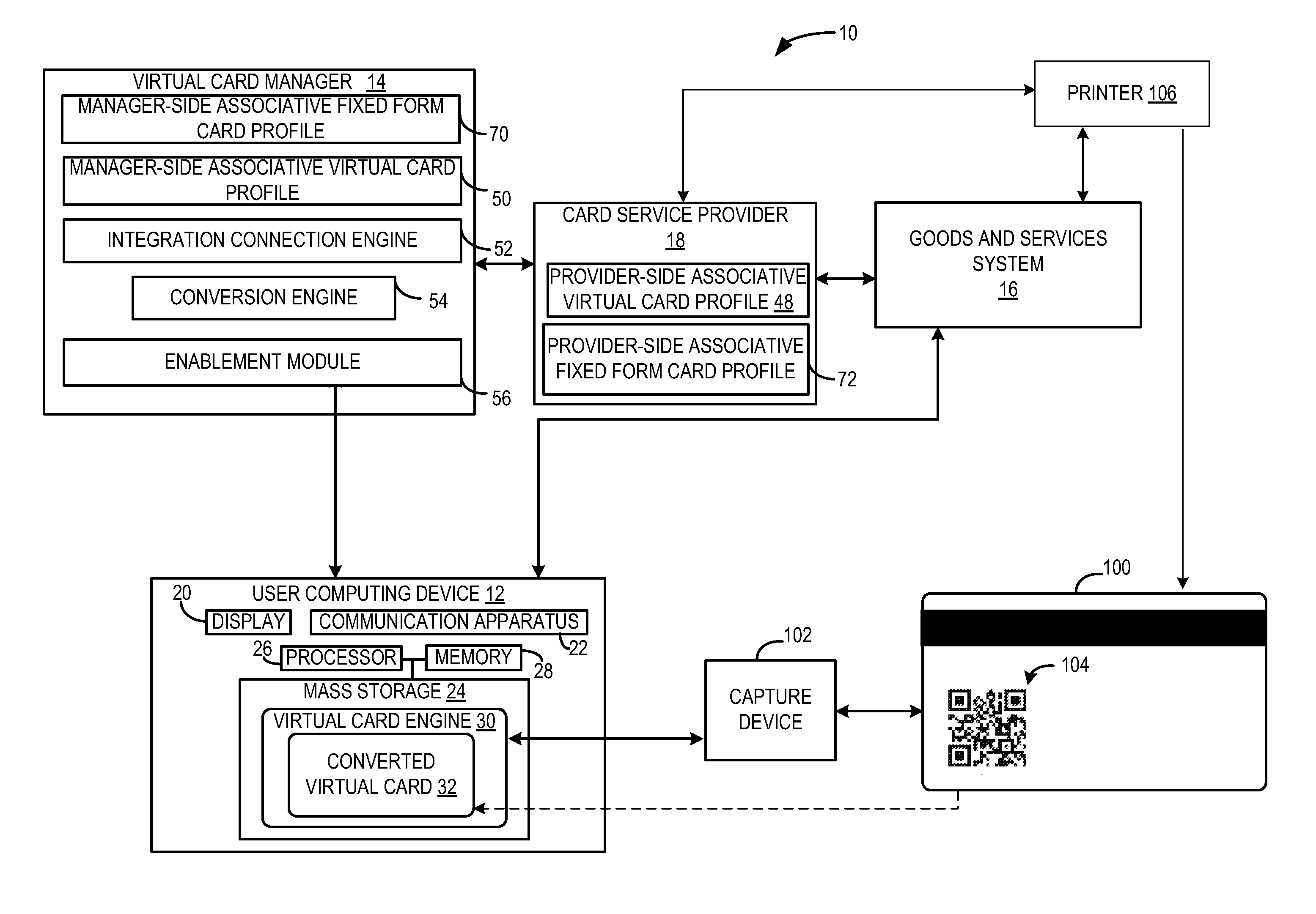 Systems and methods for fixed form card to virtual card communication