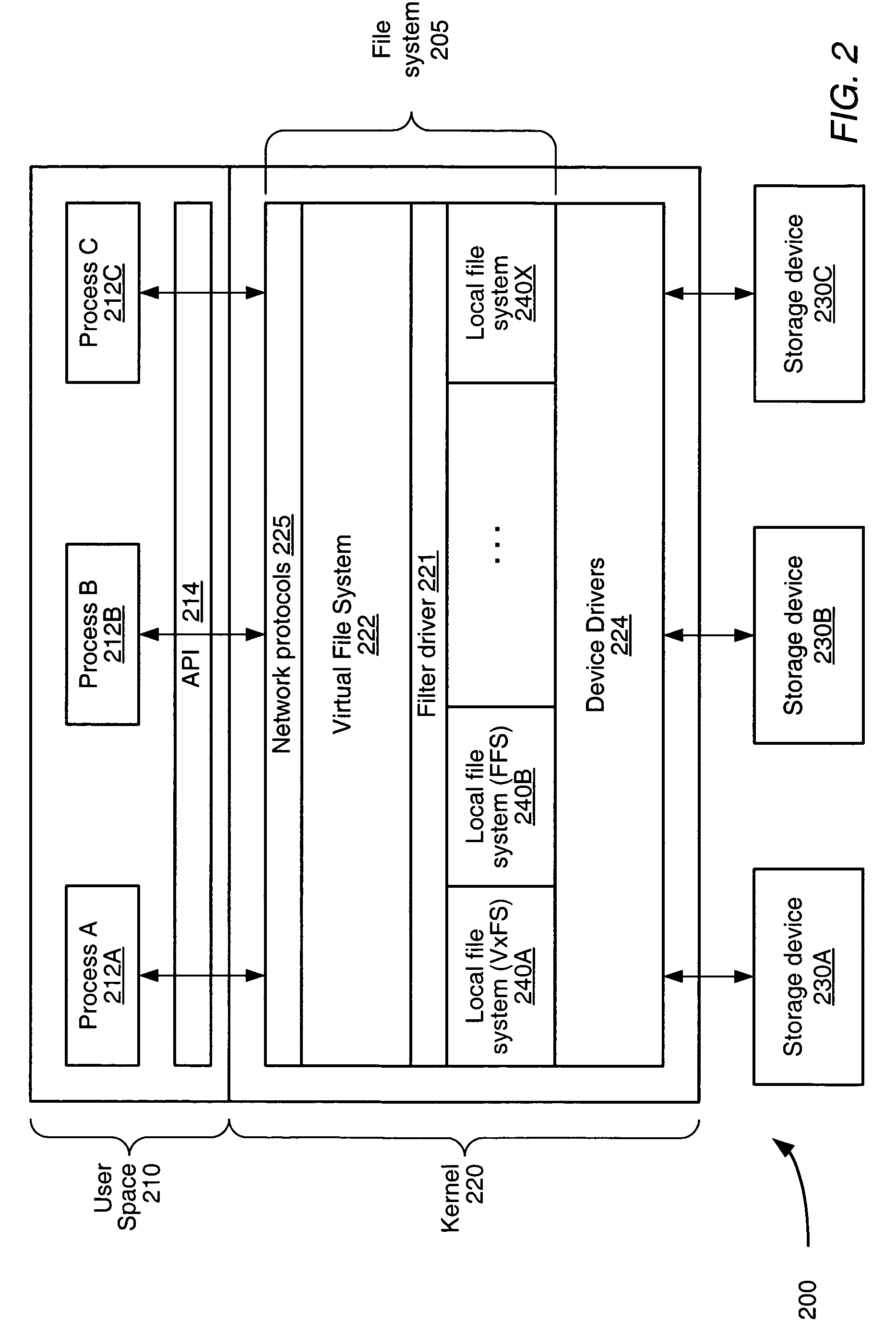 System and method for detecting and storing file content access information within a file system