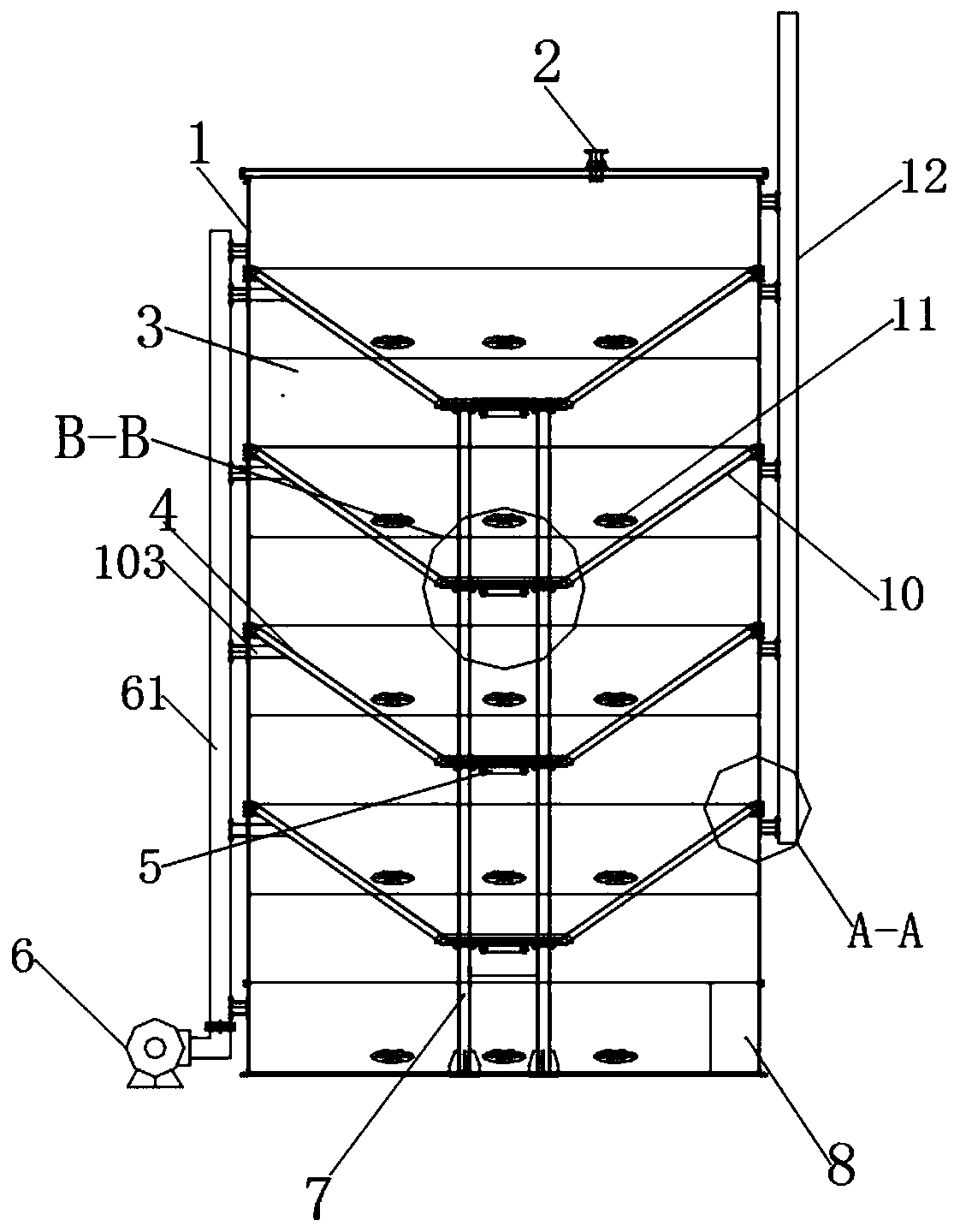 Large continuous feeding and discharging aerobic fermentation fertilizer preparation complete equipment