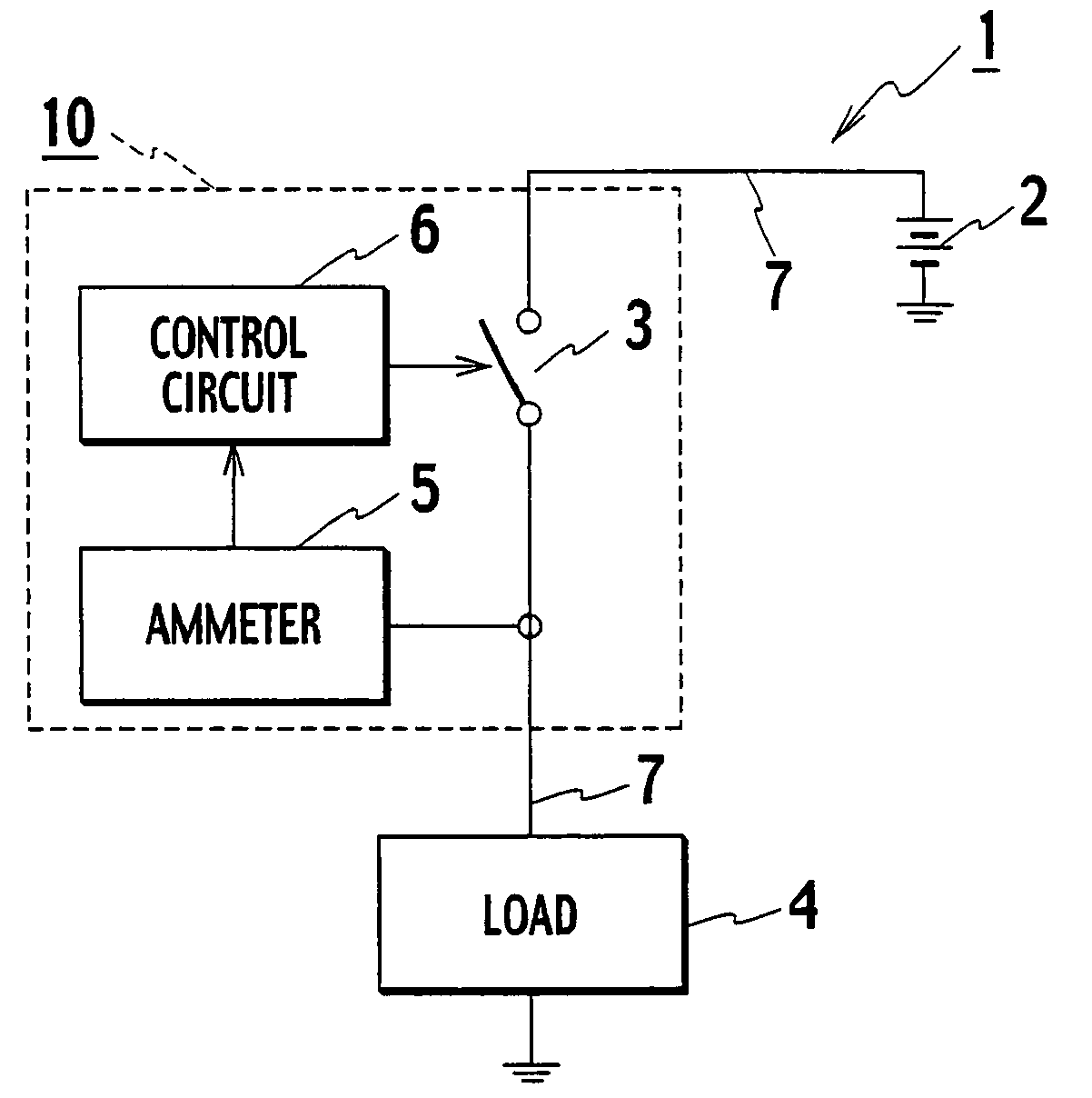 Protection device for load circuits