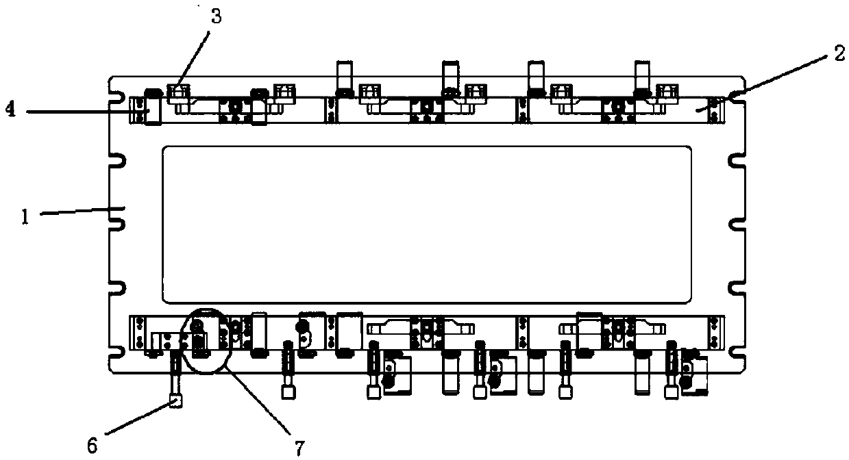 A clamping and processing method for multi-station inner wing parts