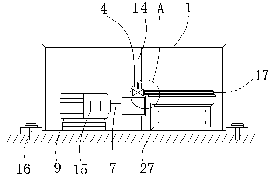 An anti-radiation device for rotating machinery with detection function that is easy to install