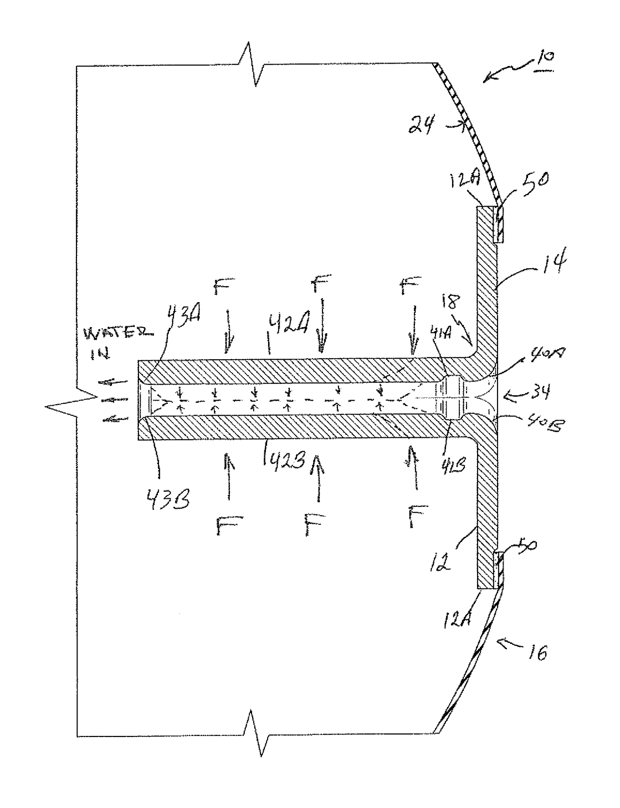 Valve assembly for expandable bladder and method of manufacturing the same