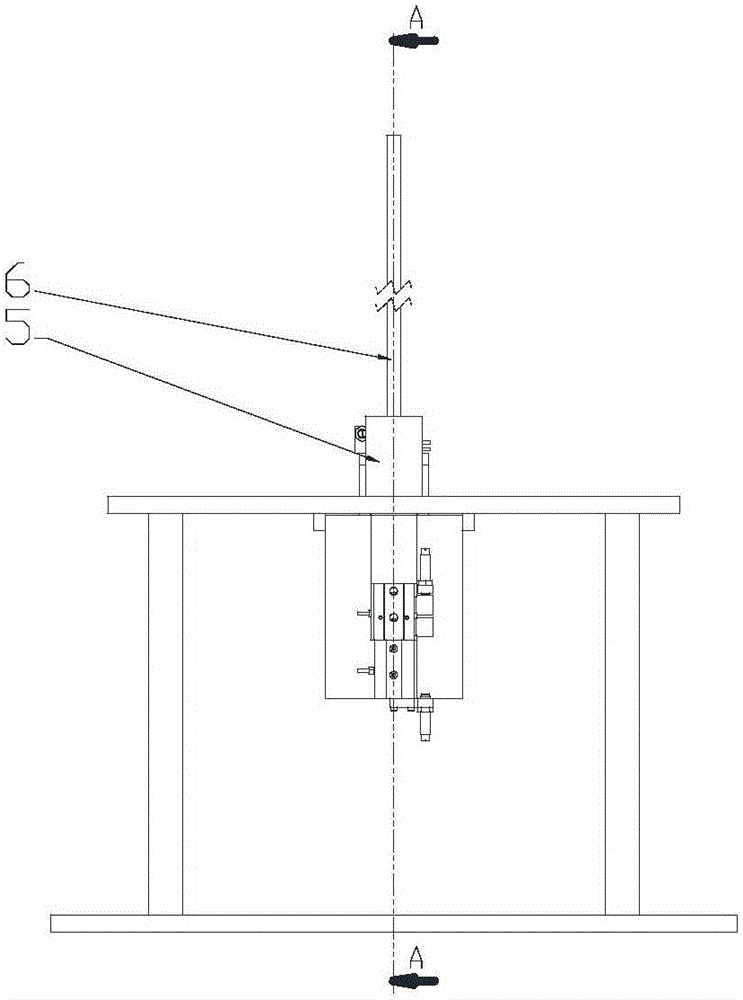 Membrane type gas meter vertical shaft feeding device