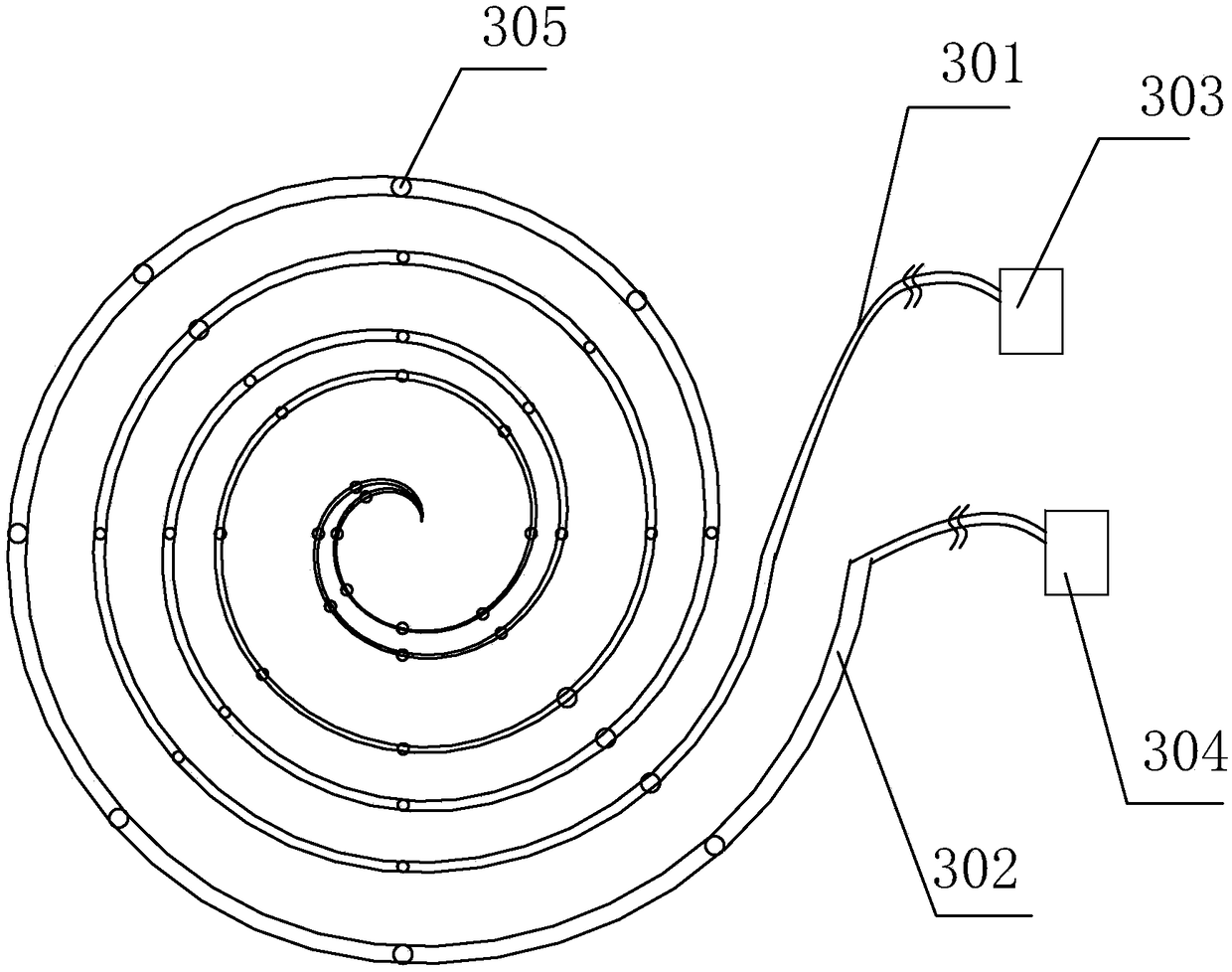 Water-preserved coal mining simulation experiment platform with spiral water-bearing stratum simulation system