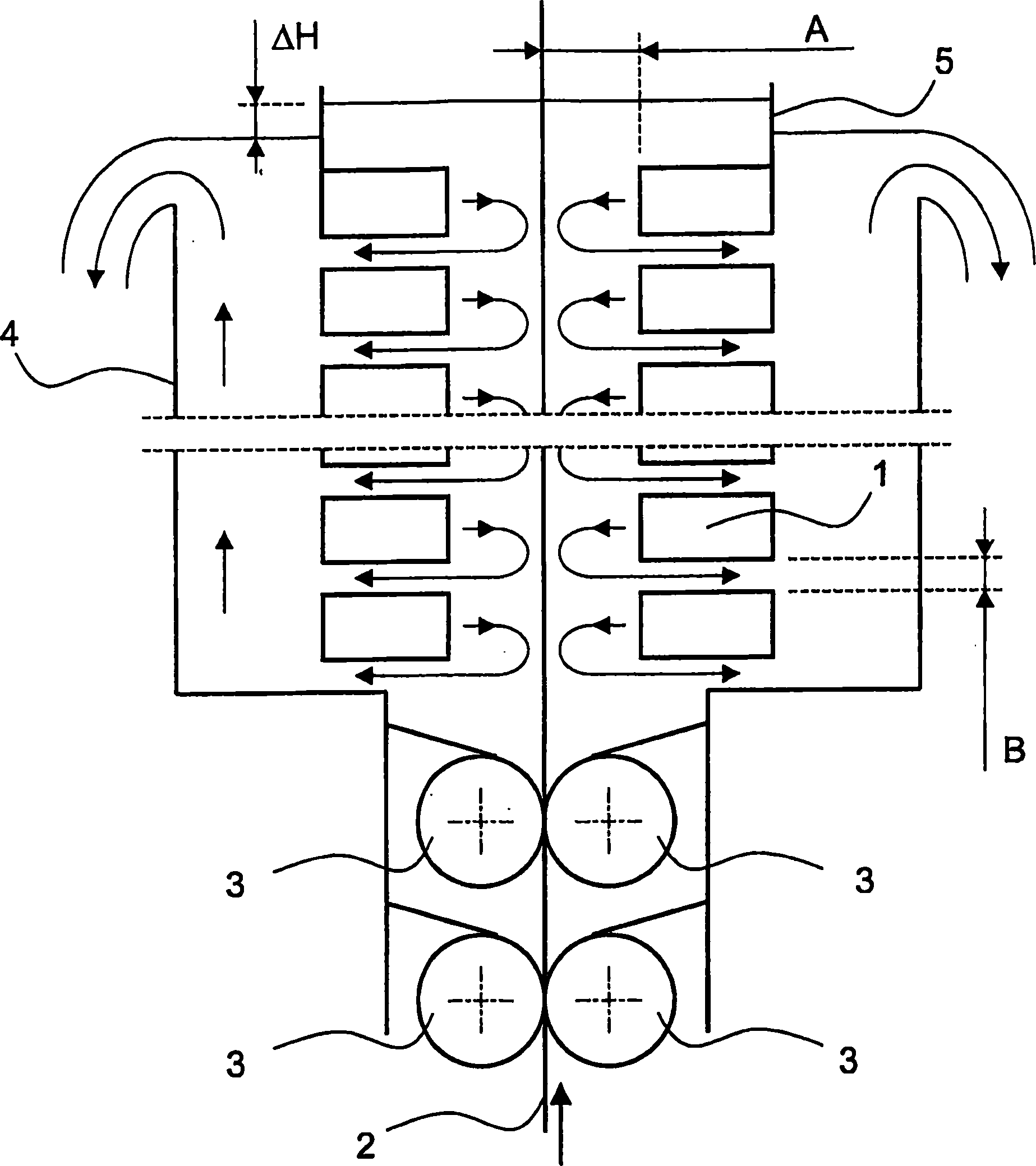 Cooling process and device for a steel sheet