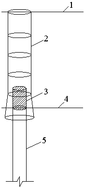 Construction device for pile splicing of existing pile foundation in soil