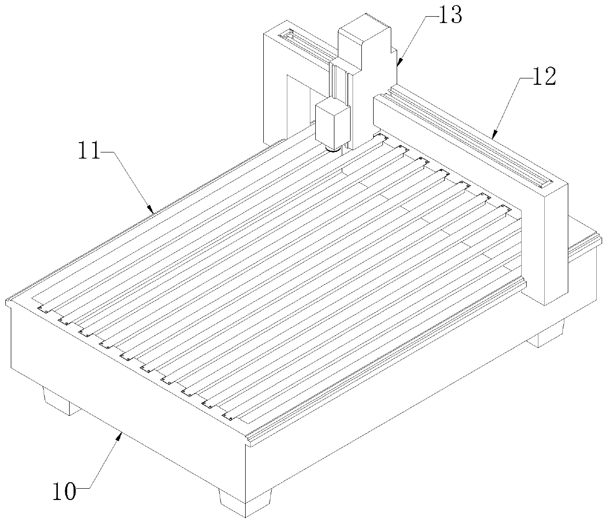 Large-stroke high-precision laser cutting machine based on permanent magnet linear motor servo system