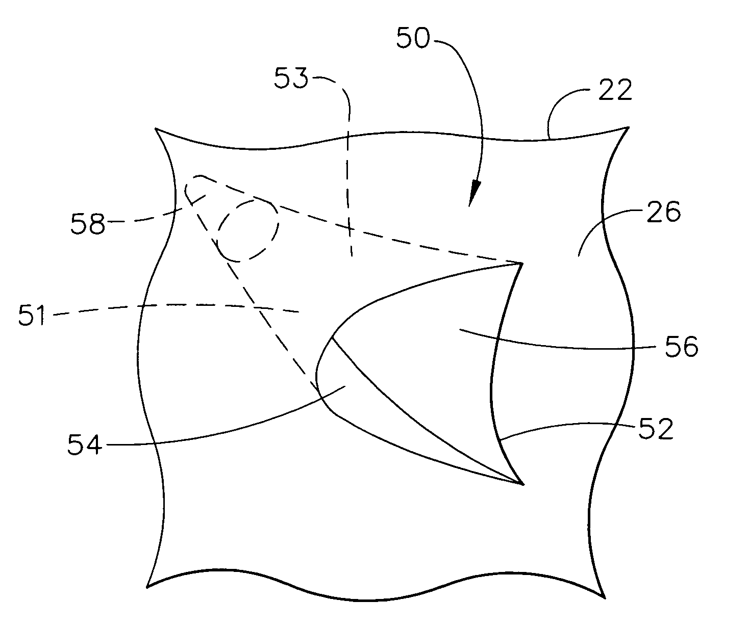 Bell-shaped fan cooling holes for turbine airfoil