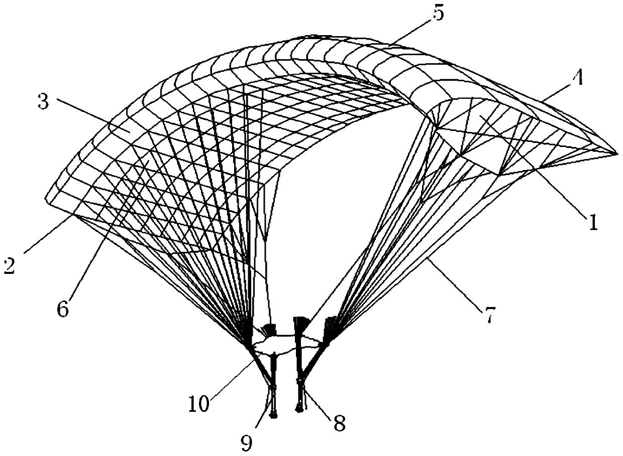 Method for improving parachute opening reliability of large ram-air parachute