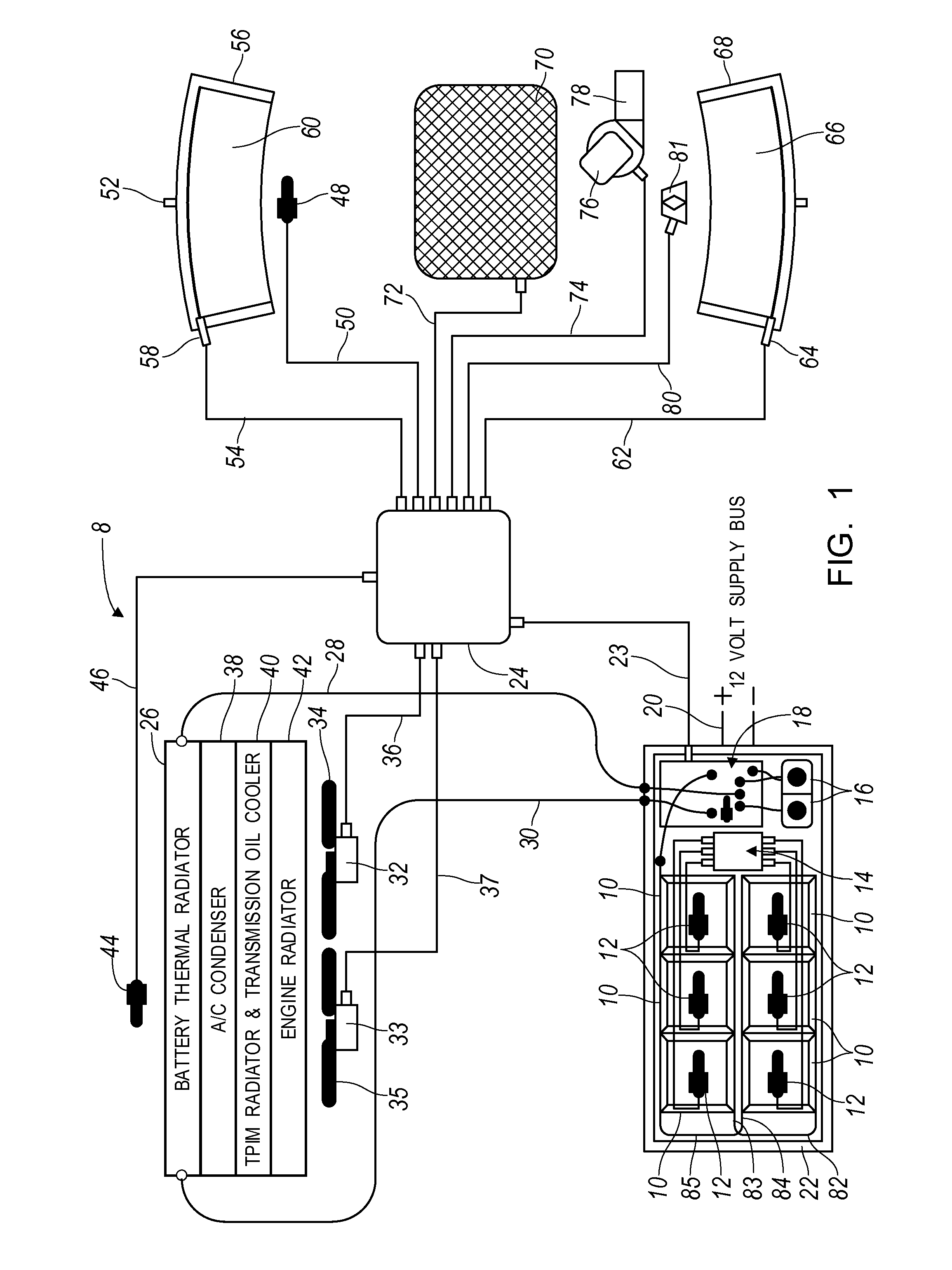 Temperature control of a vehicle battery
