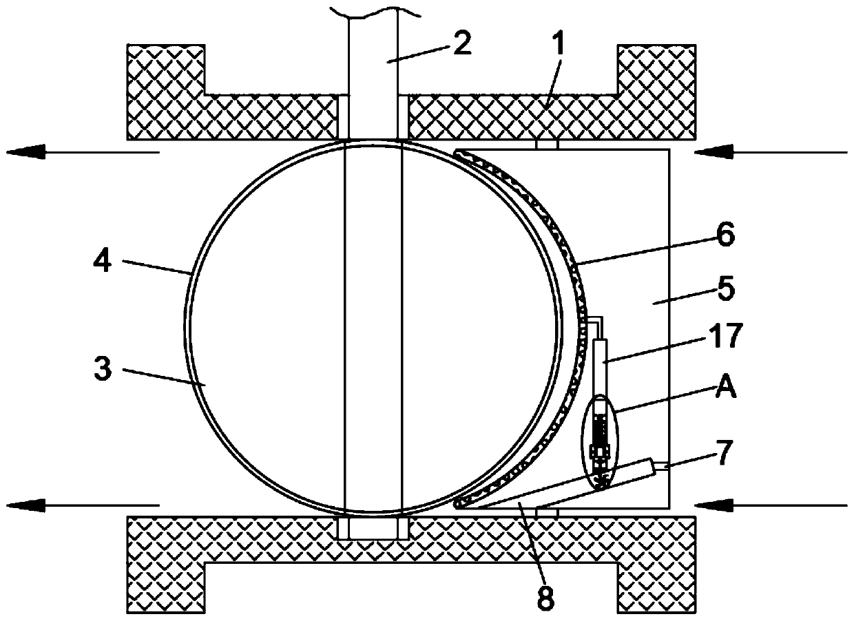 Butterfly valve with sealing protection structure
