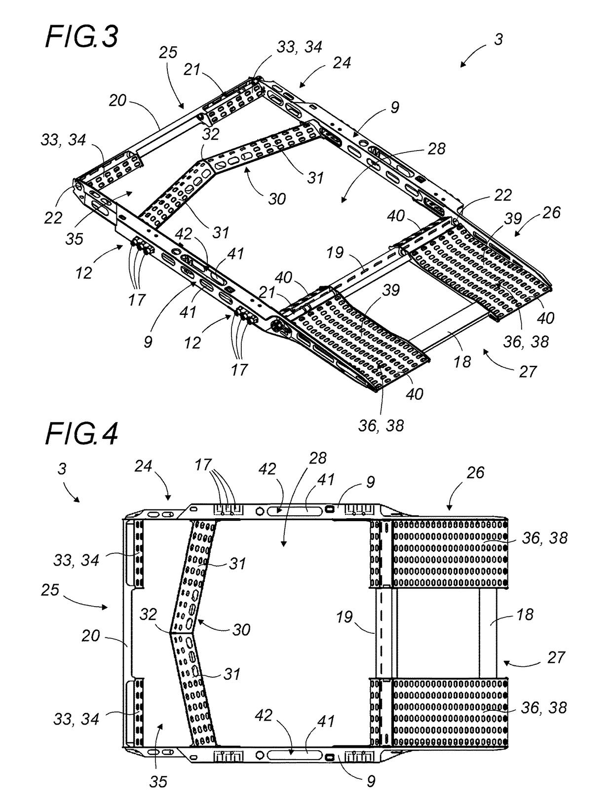 Individual, universal, removable, load-bearing pallet for car-carrying vehicle