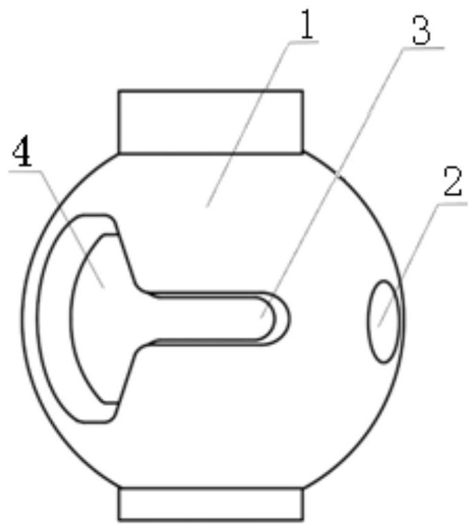 V-shaped ball valve with valve element suitable for large-temperature-difference flow system