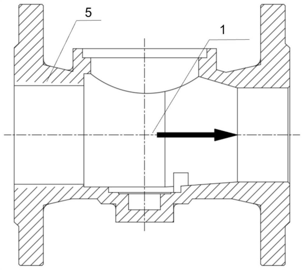 V-shaped ball valve with valve element suitable for large-temperature-difference flow system