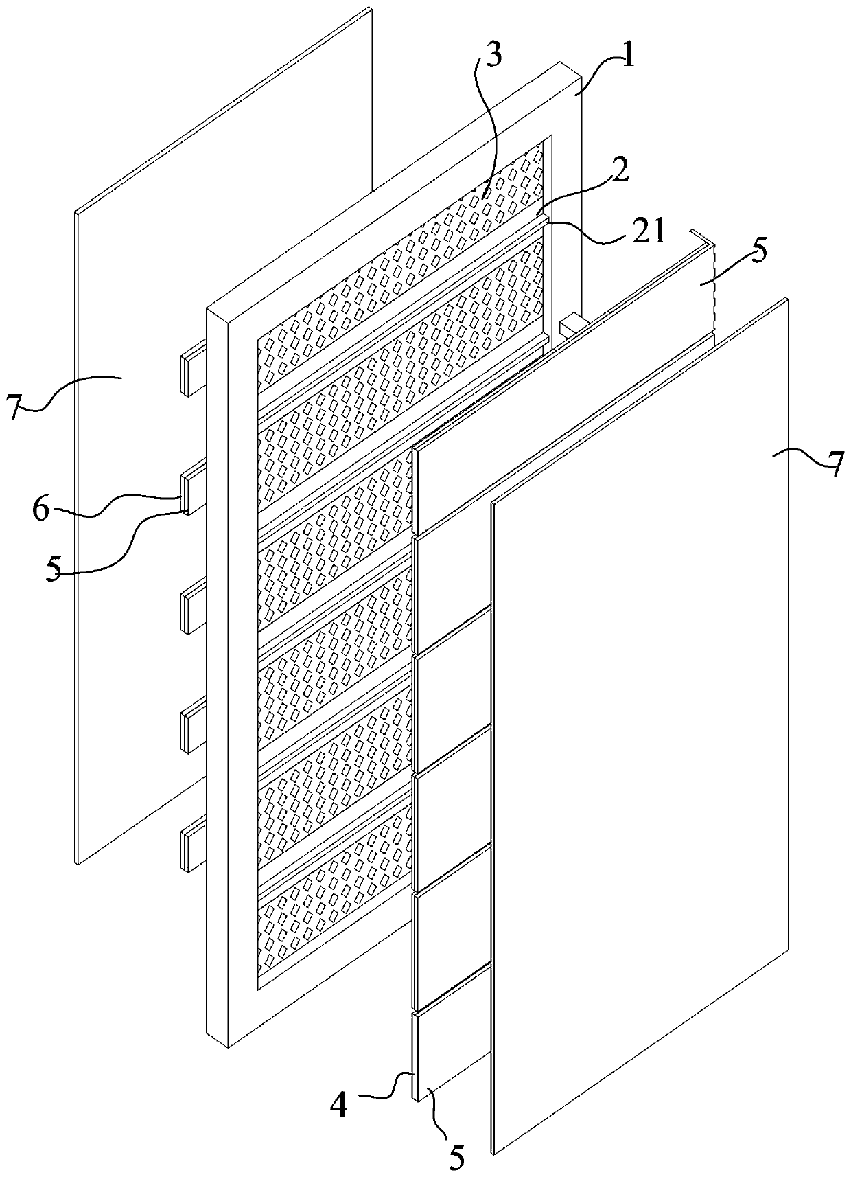 Novel plate-inserting type anti-radiation door and manufacturing method thereof