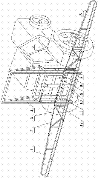 Self-balancing spray boom spraying machine