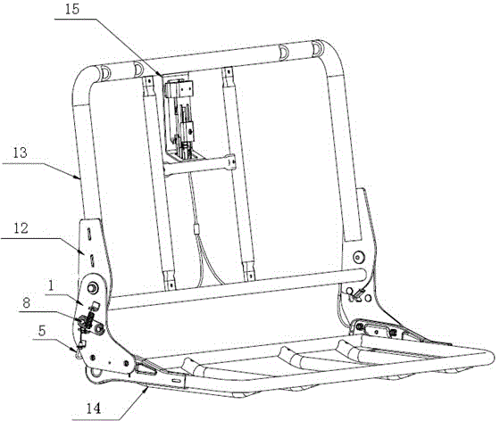 Seat connection and turnover mechanism