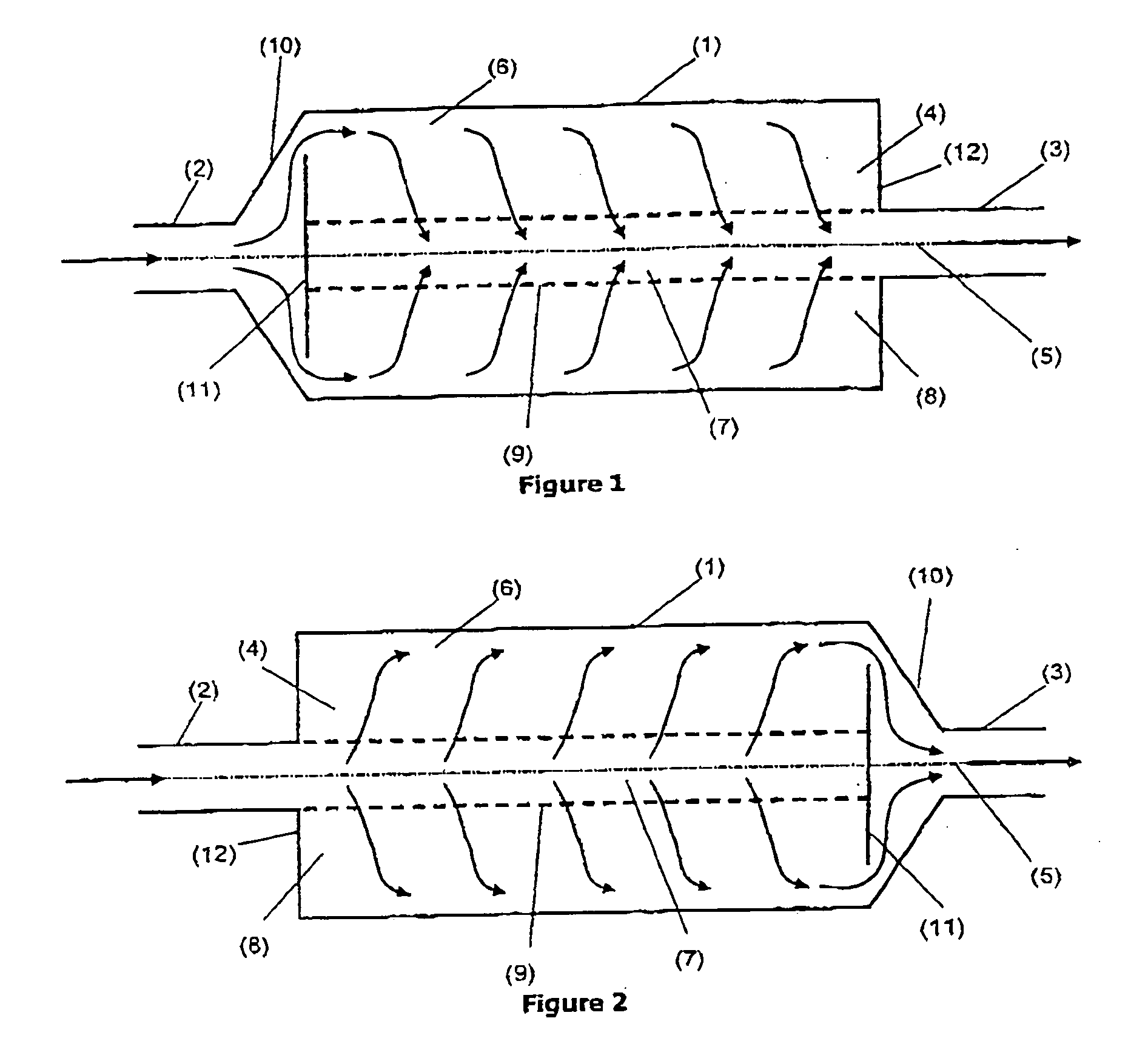 Filtering device for diesel engine exhaust gas