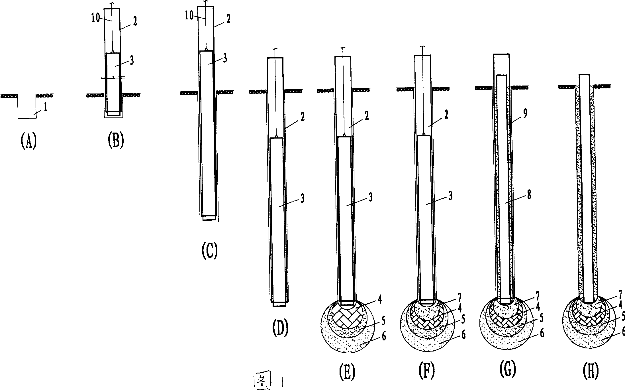 Construction method of concrete pile