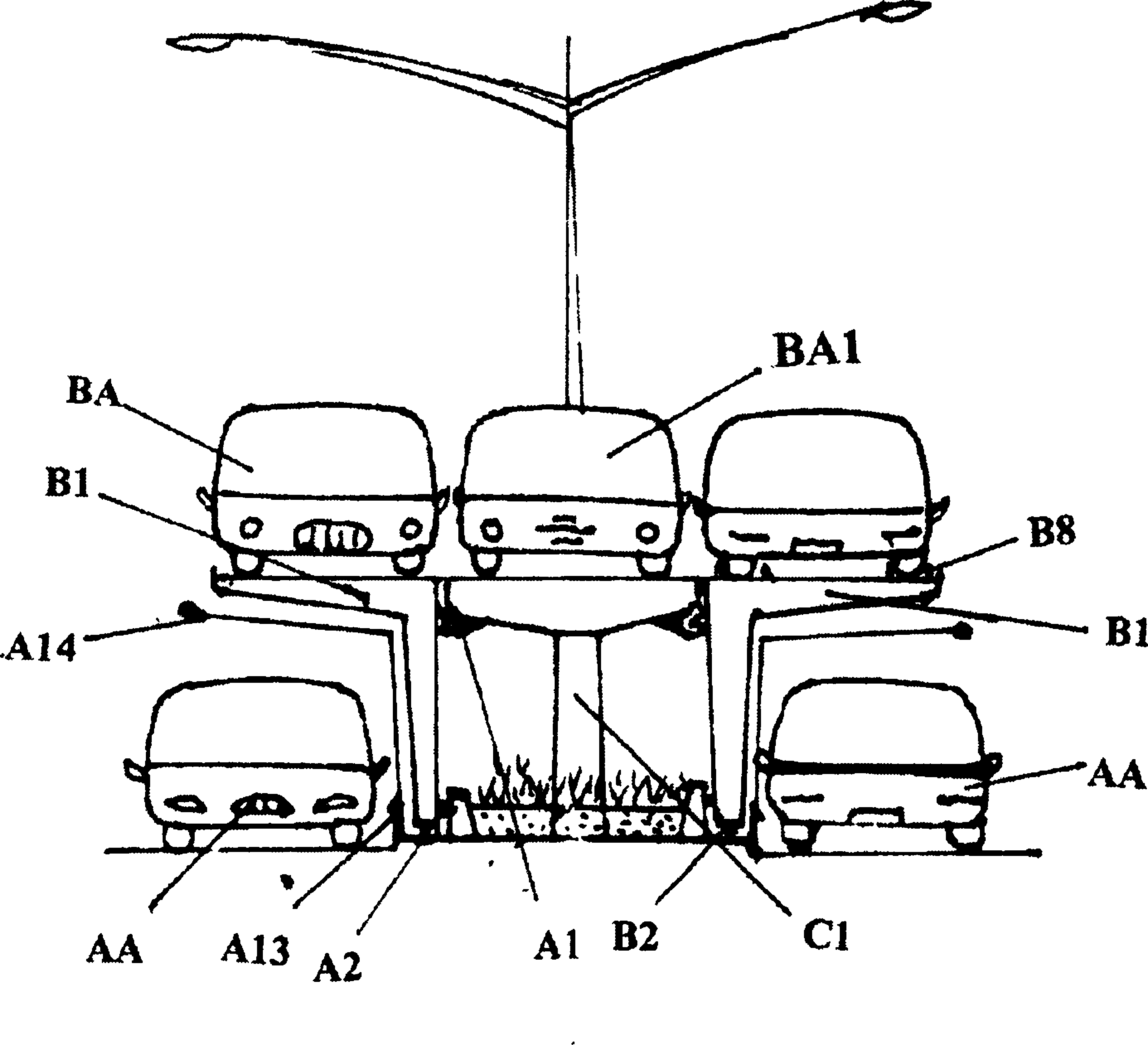 Multifunctional composite rapid railway transport vehicle and system for carrying vehicles