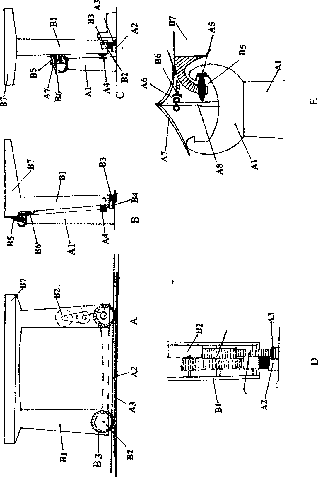 Multifunctional composite rapid railway transport vehicle and system for carrying vehicles