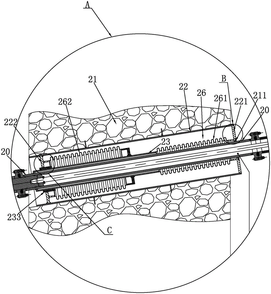 Wall penetrating body and using method thereof