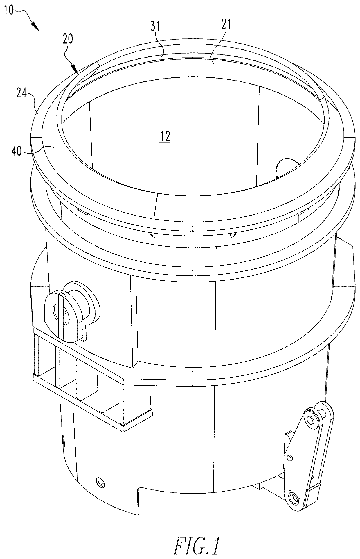 Steel ladle taper plate assemblies