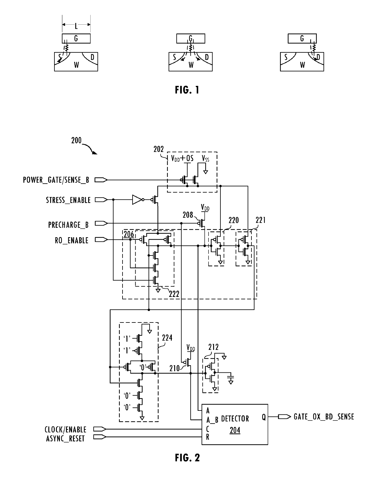 Gate oxide soft breakdown detection circuit