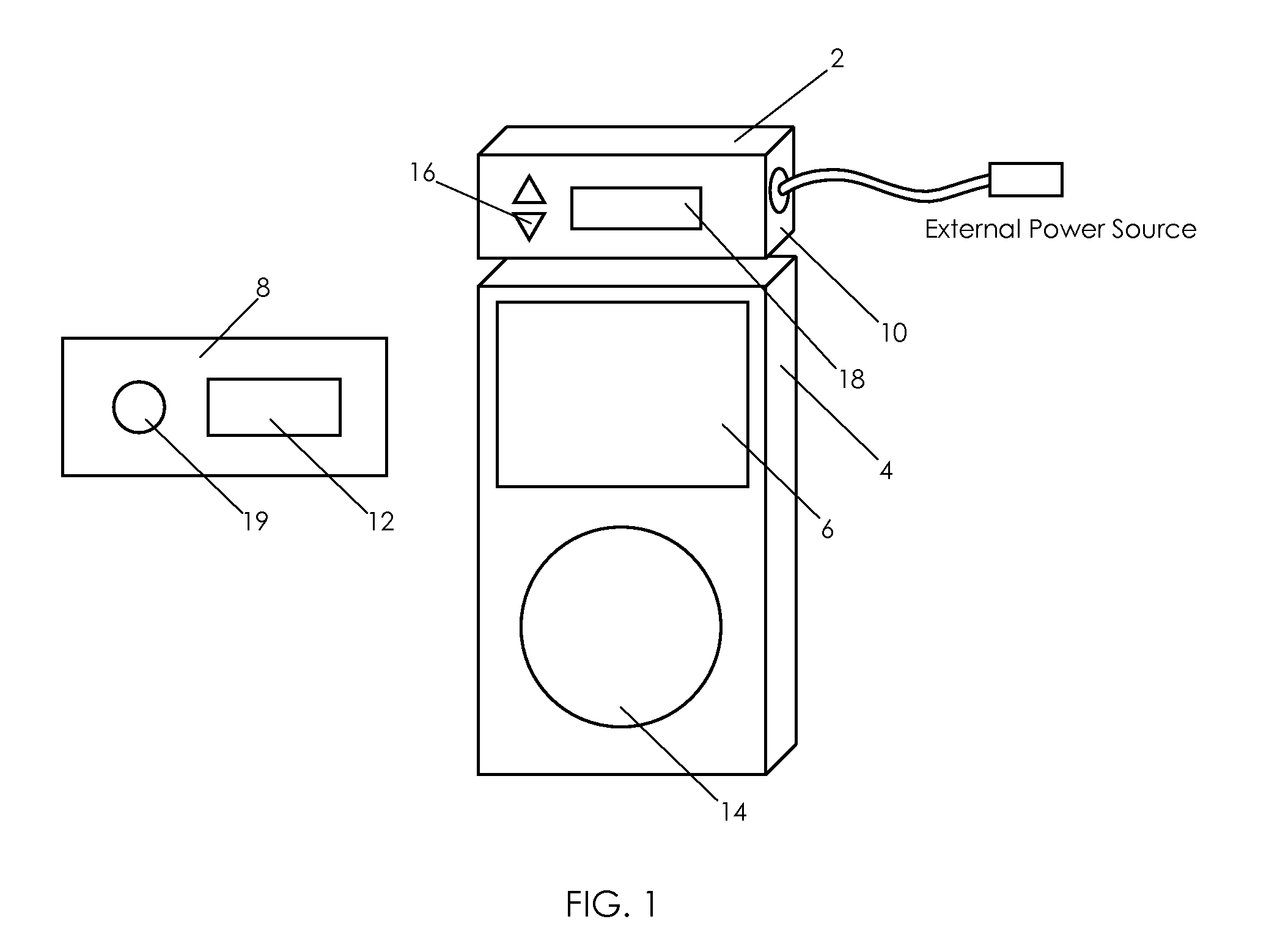 Digital controller and transmitter for portable electronic device
