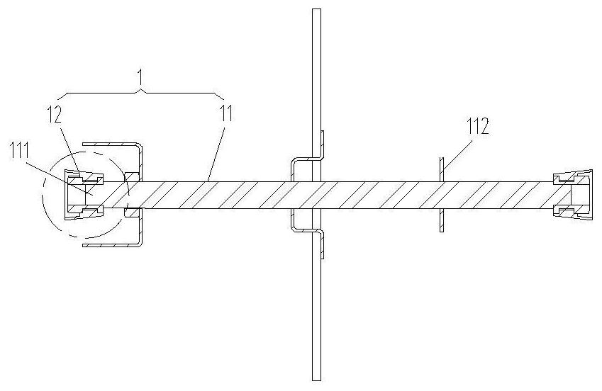 Wall body, hanging plate bolting assembly and construction method thereof