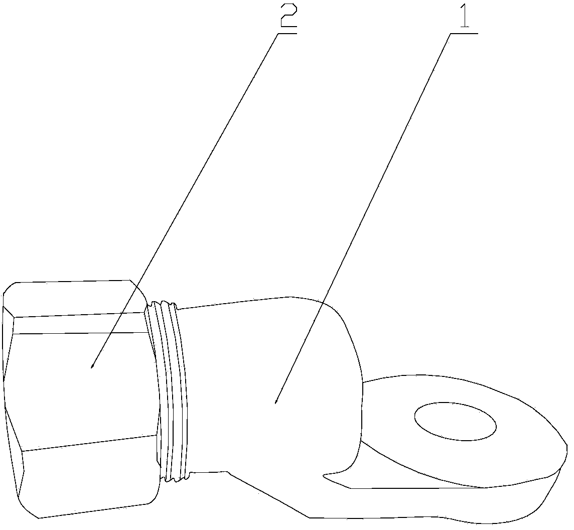 Taper press-fitting cable wiring terminal